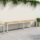 Tuinbank 201 x 35 x 45 cm Massief Acaciahout Wit Rechthoekig