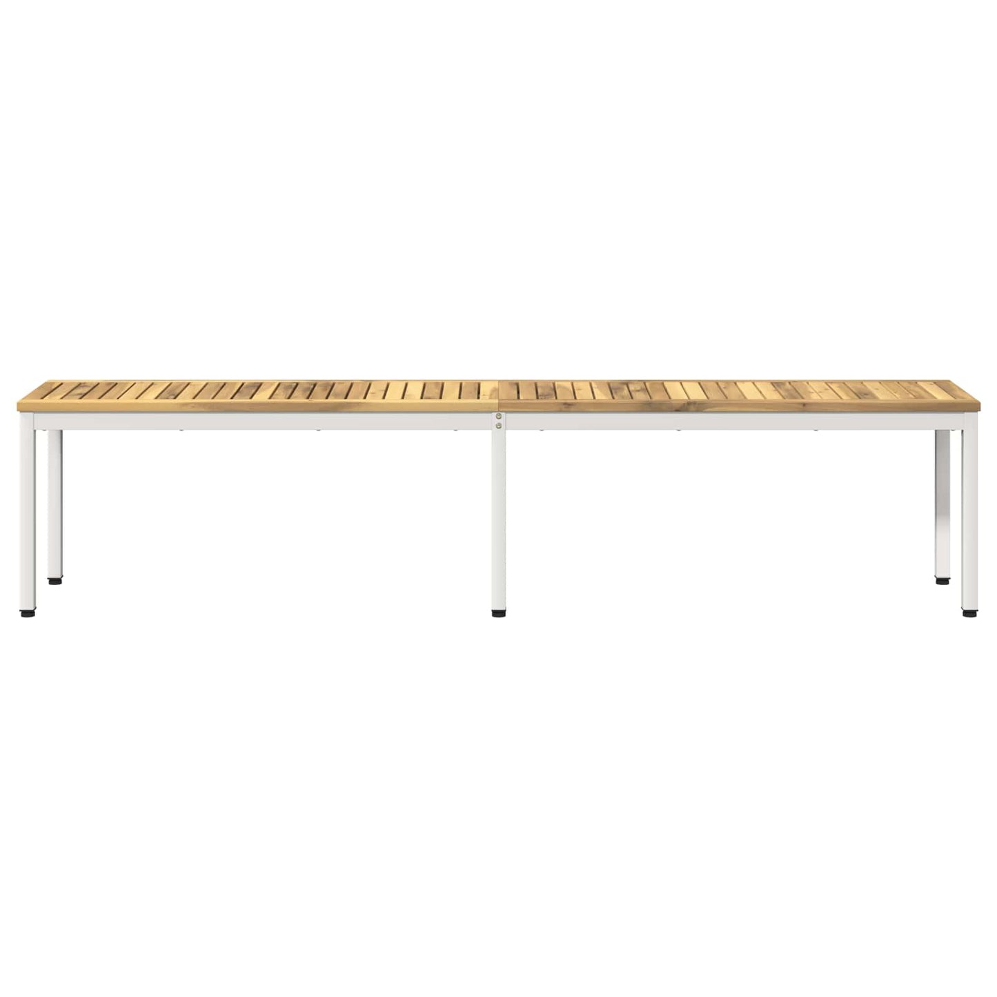 Tuinbank 201 x 35 x 45 cm Massief Acaciahout Wit Rechthoekig