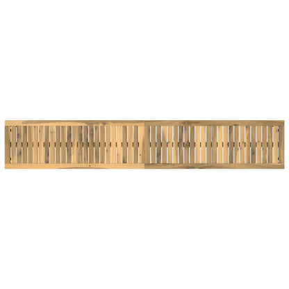 Tuinbank 201 x 35 x 45 cm Massief Acaciahout Wit Rechthoekig