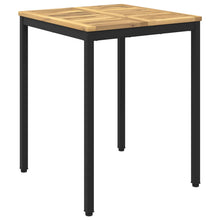 Tuindiner tafel Wit en zwart 60 x 60,5 x 75 cm