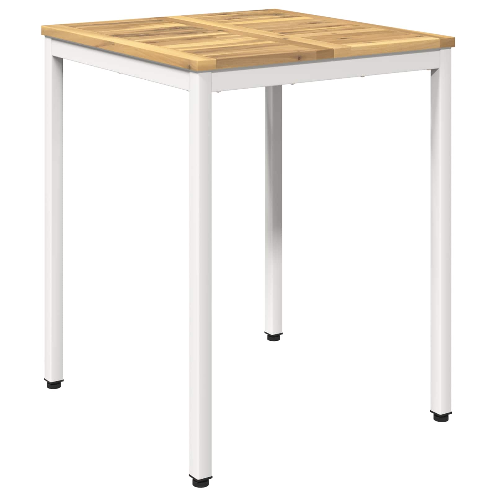 Tuindiner tafel Wit 60 x 60,5 x 75 cm Massief Acaciahout