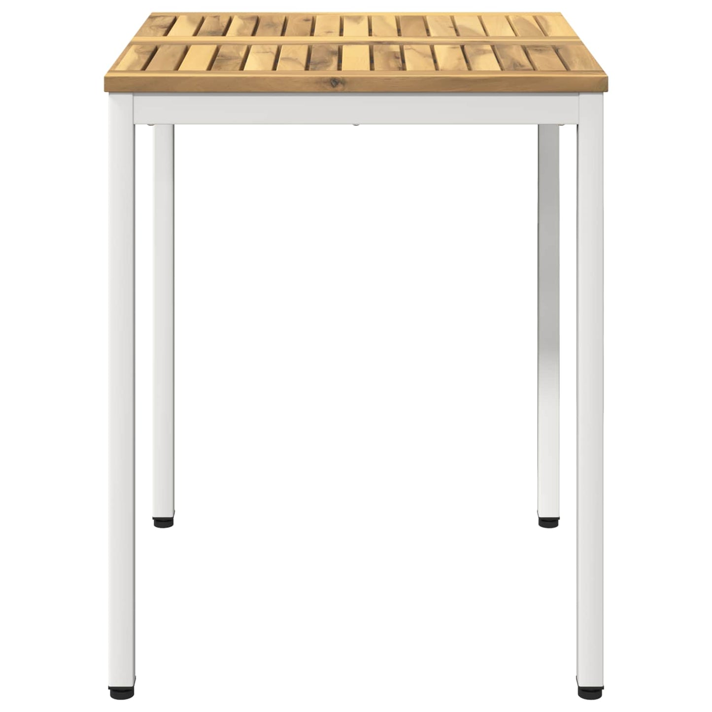 Tuindiner tafel Wit 60 x 60,5 x 75 cm Massief Acaciahout