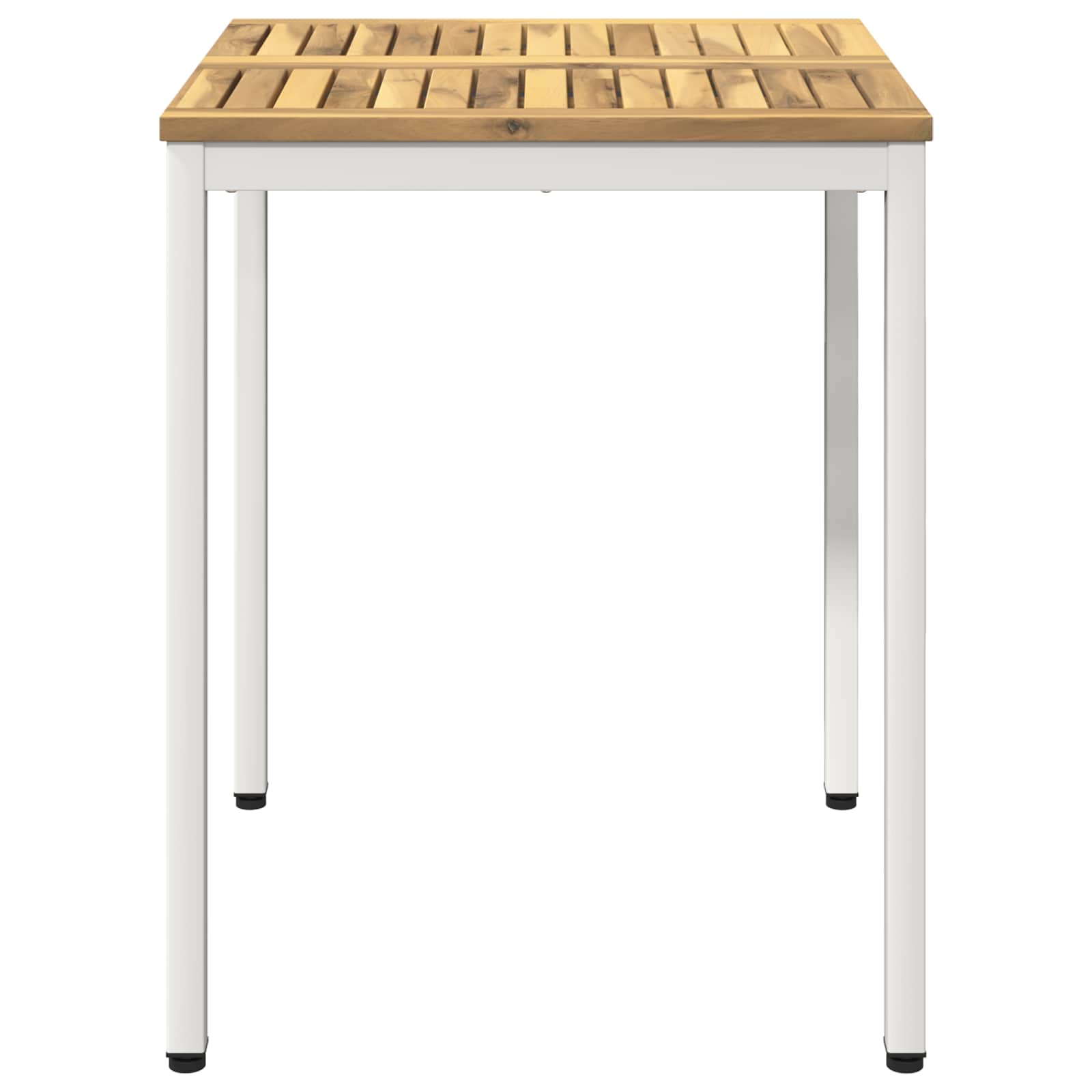 Tuindiner tafel Wit 60 x 60,5 x 75 cm Massief Acaciahout