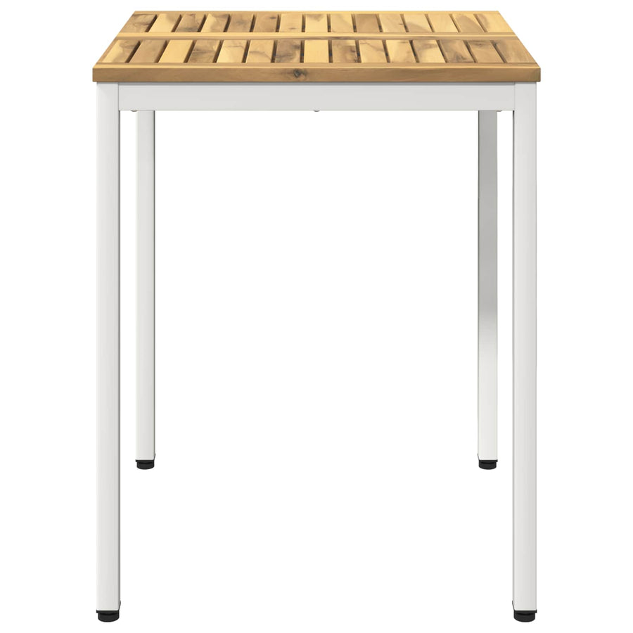 Tuindiner tafel Wit 60 x 60,5 x 75 cm Massief Acaciahout