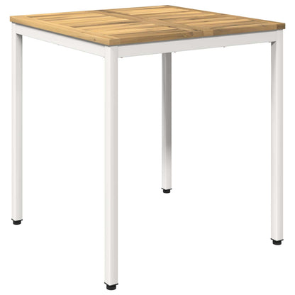Tuindiner tafel Wit 70 x 68,5 x 75 cm Massief Acaciahout