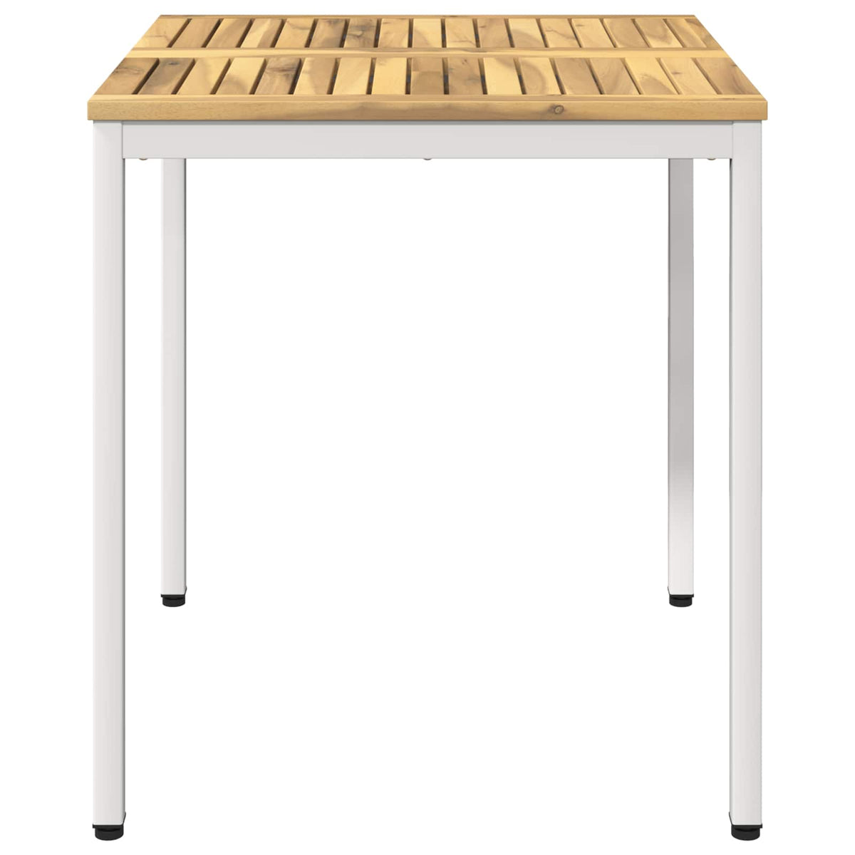 Tuindiner tafel Wit 70 x 68,5 x 75 cm Massief Acaciahout