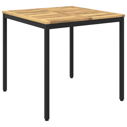 Tuindiner tafel Wit en zwart 80 x 80,5 x 75 cm