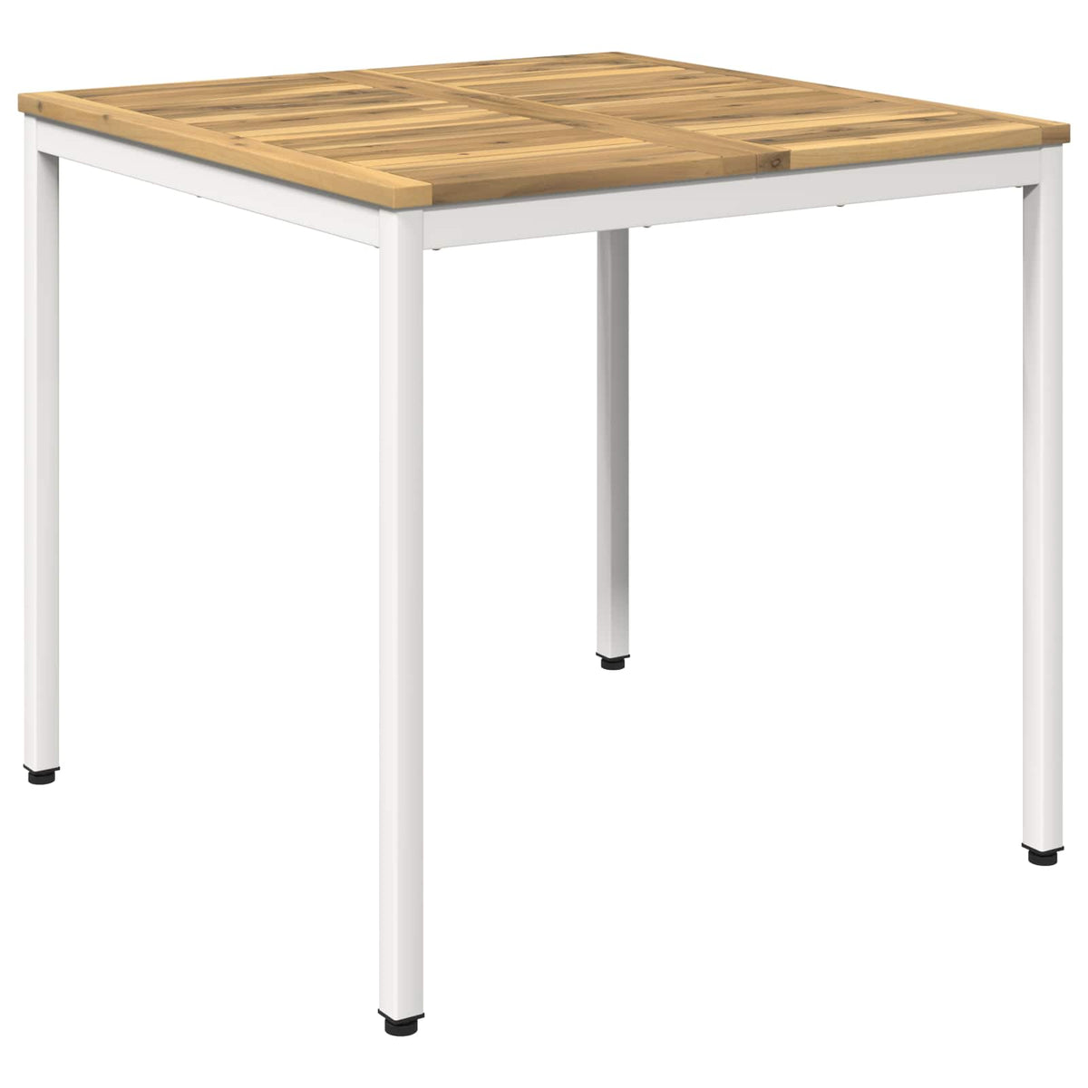Tuindiner tafel Wit 80 x 80,5 x 75 cm Massief Acaciahout