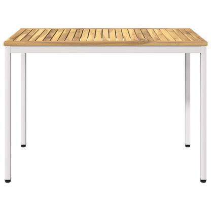 Tuindiner tafel Wit 108,5 x 55 x 75 cm Massief Acaciahout