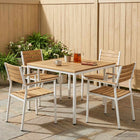 Tuinstafel 110x108.5x75 cm massief acaciahout wit