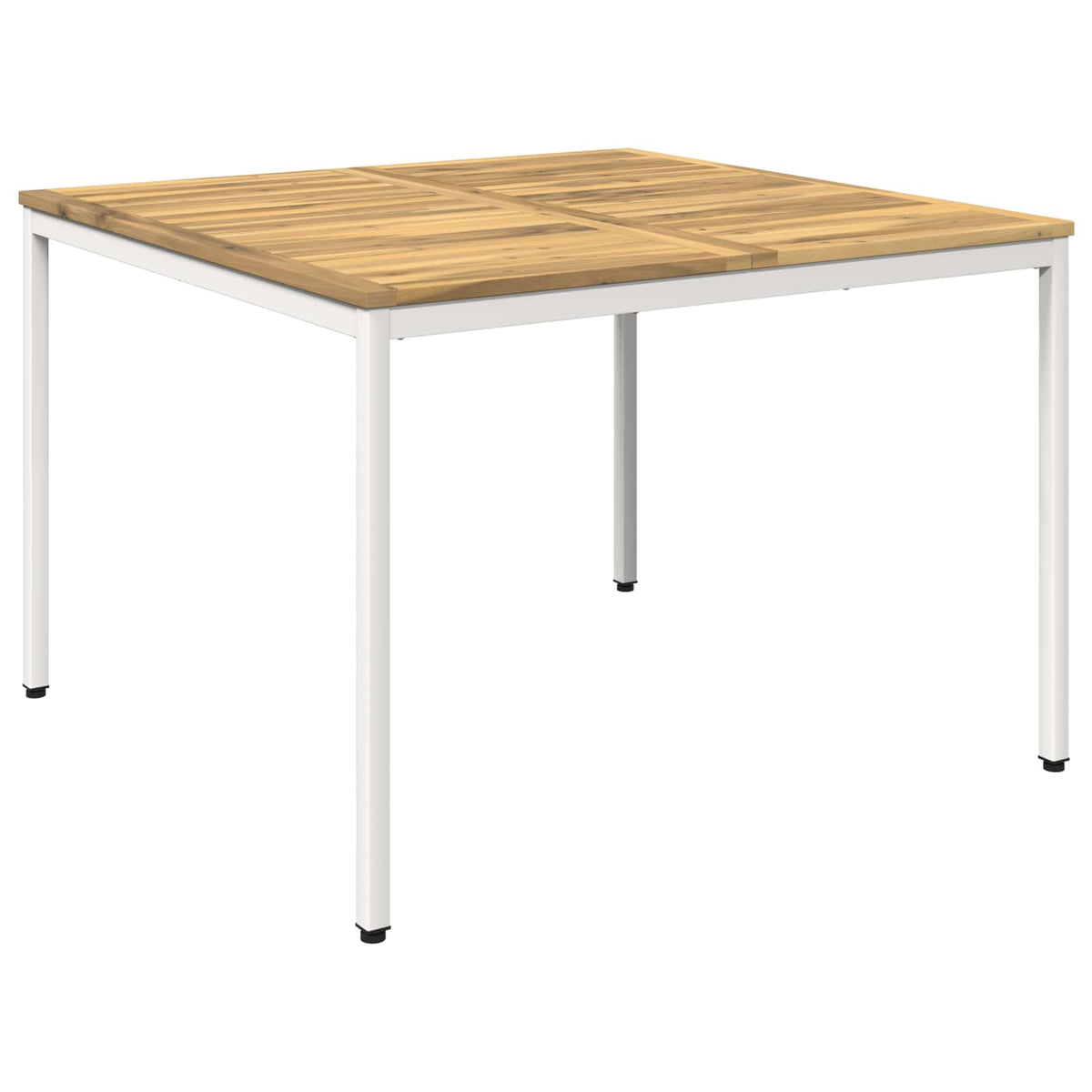 Tuindiner tafel Wit 110 x 108,5 x 75 cm Massief Acaciahout
