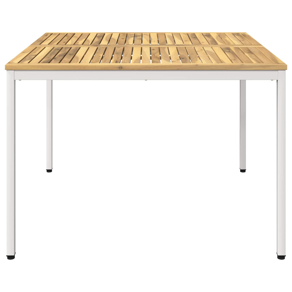 Tuindiner tafel Wit 110 x 108,5 x 75 cm Massief Acaciahout