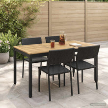 Tuindiner tafel Wit en zwart 141 x 80,5 x 75 cm