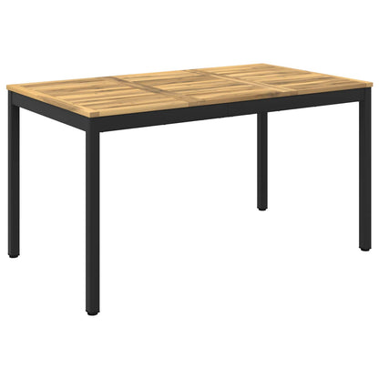 Tuindiner tafel Wit en zwart 141 x 80,5 x 75 cm