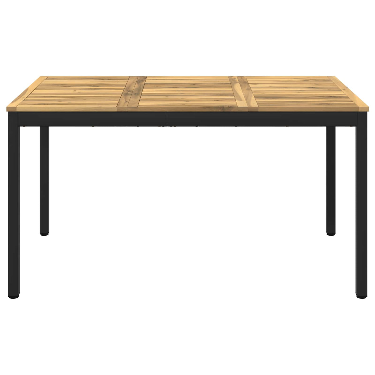 Tuindiner tafel Wit en zwart 141 x 80,5 x 75 cm