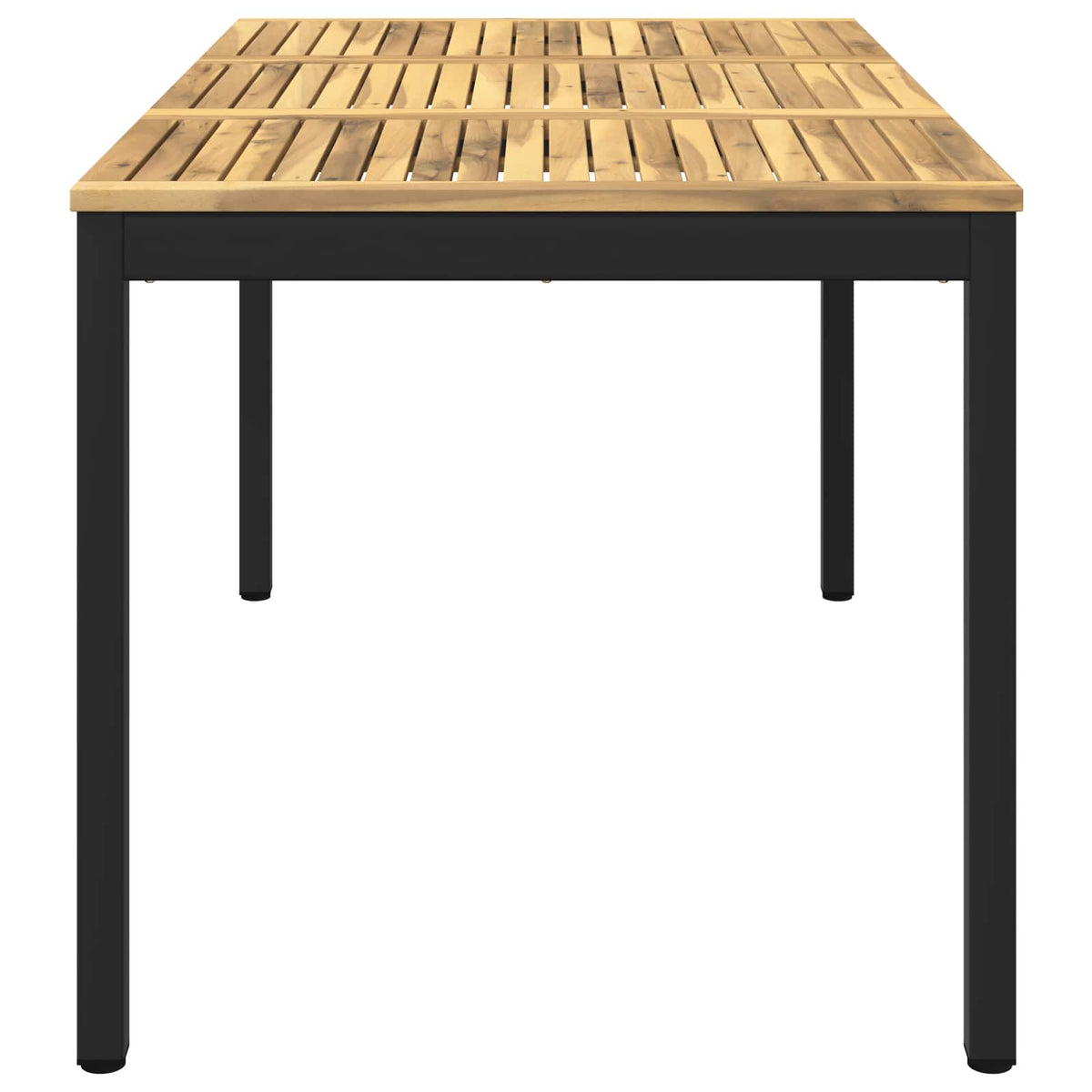 Tuindiner tafel Wit en zwart 141 x 80,5 x 75 cm