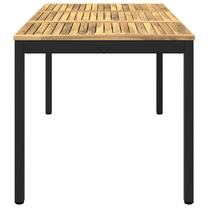 Tuindiner tafel Wit en zwart 141 x 80,5 x 75 cm