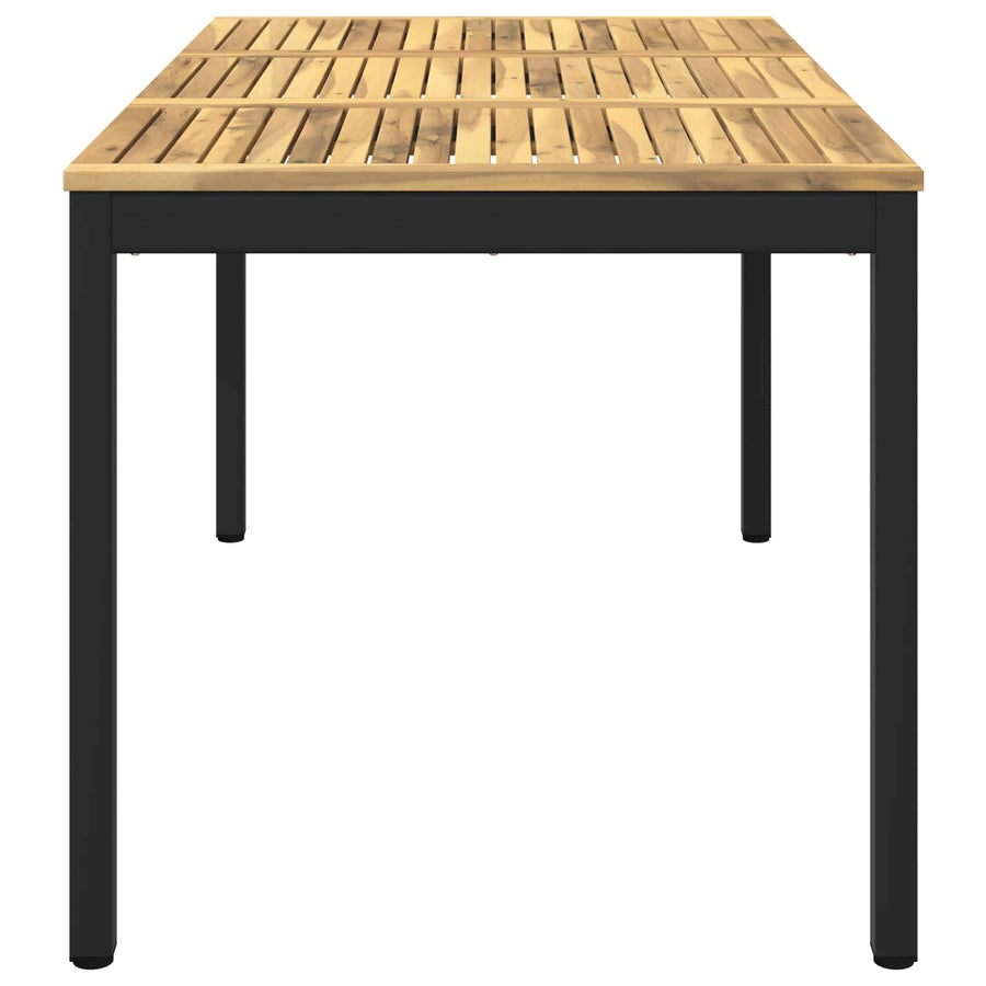 Tuindiner tafel Wit en zwart 141 x 80,5 x 75 cm