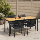 Tuindiner tafel Wit en zwart 147 x 88,5 x 75 cm