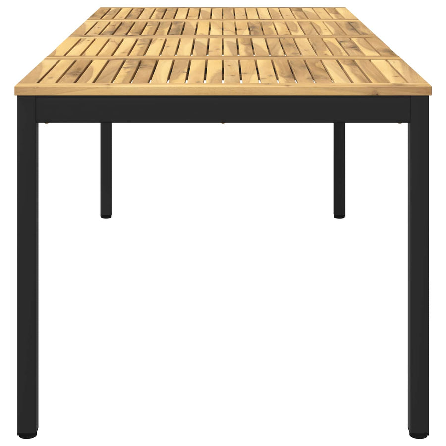 Tuindiner tafel Wit en zwart 147 x 88,5 x 75 cm