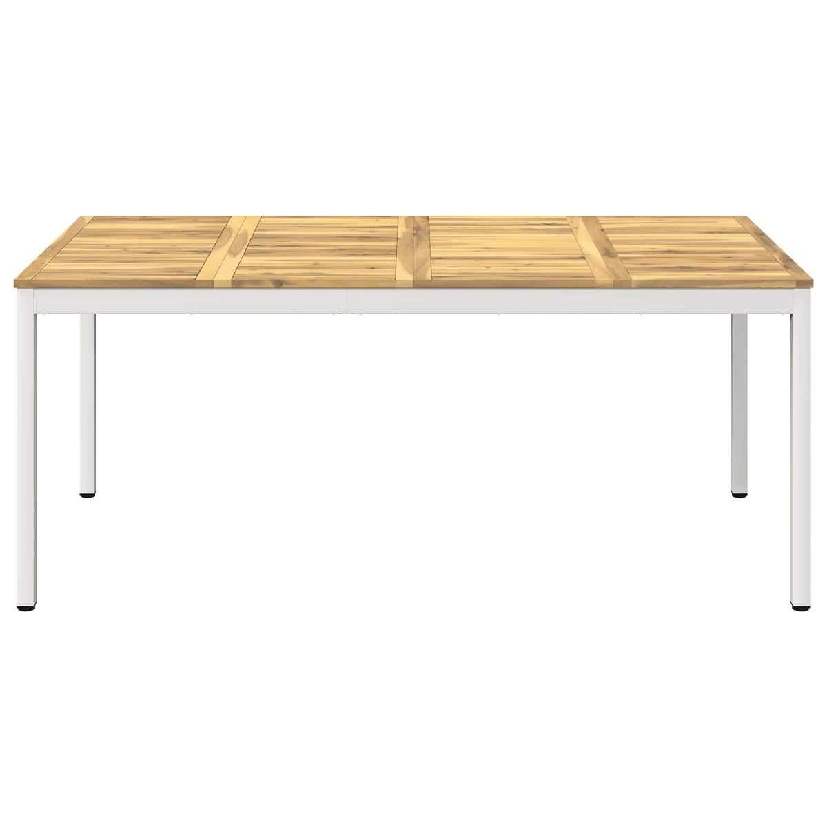 Tuindiner tafel Wit 147 x 88,5 x 75 cm Massief Acaciahout