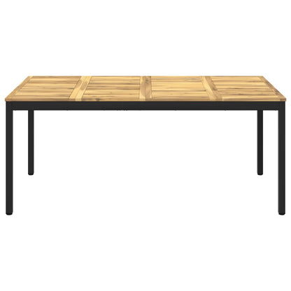 Tuindiner tafel Wit en zwart 180 x 88,5 x 75 cm