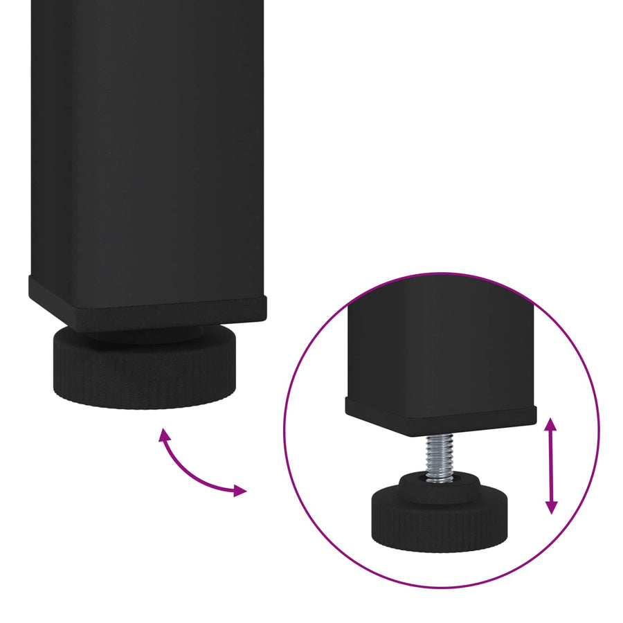 Tuindiner tafel Wit en zwart 180 x 88,5 x 75 cm