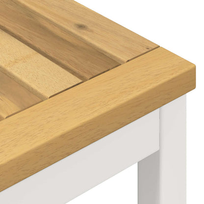 Tuindiner tafel Wit 180 x 88,5 x 75 cm Massief Acaciahout