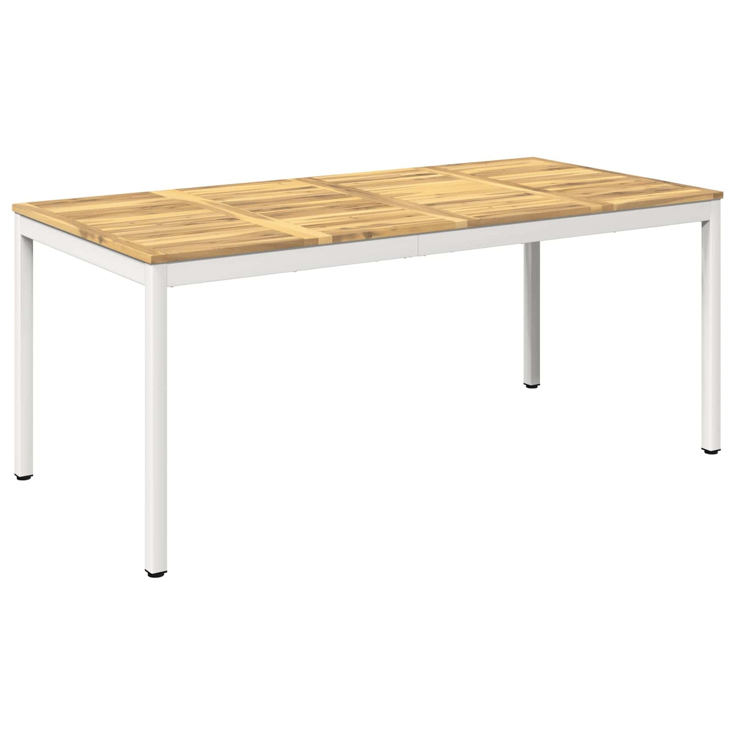 Tuindiner tafel Wit 180 x 88,5 x 75 cm Massief Acaciahout