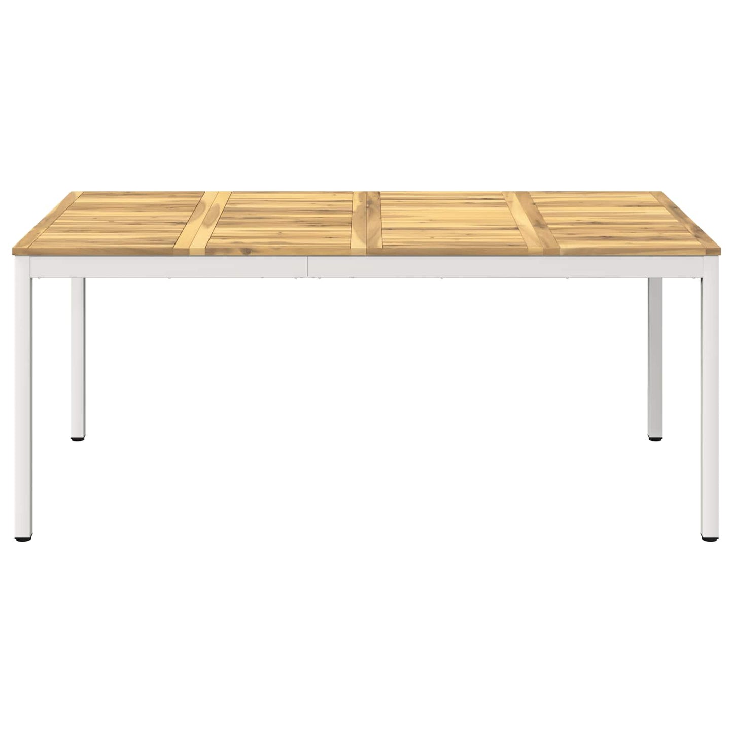 Tuindiner tafel Wit 180 x 88,5 x 75 cm Massief Acaciahout