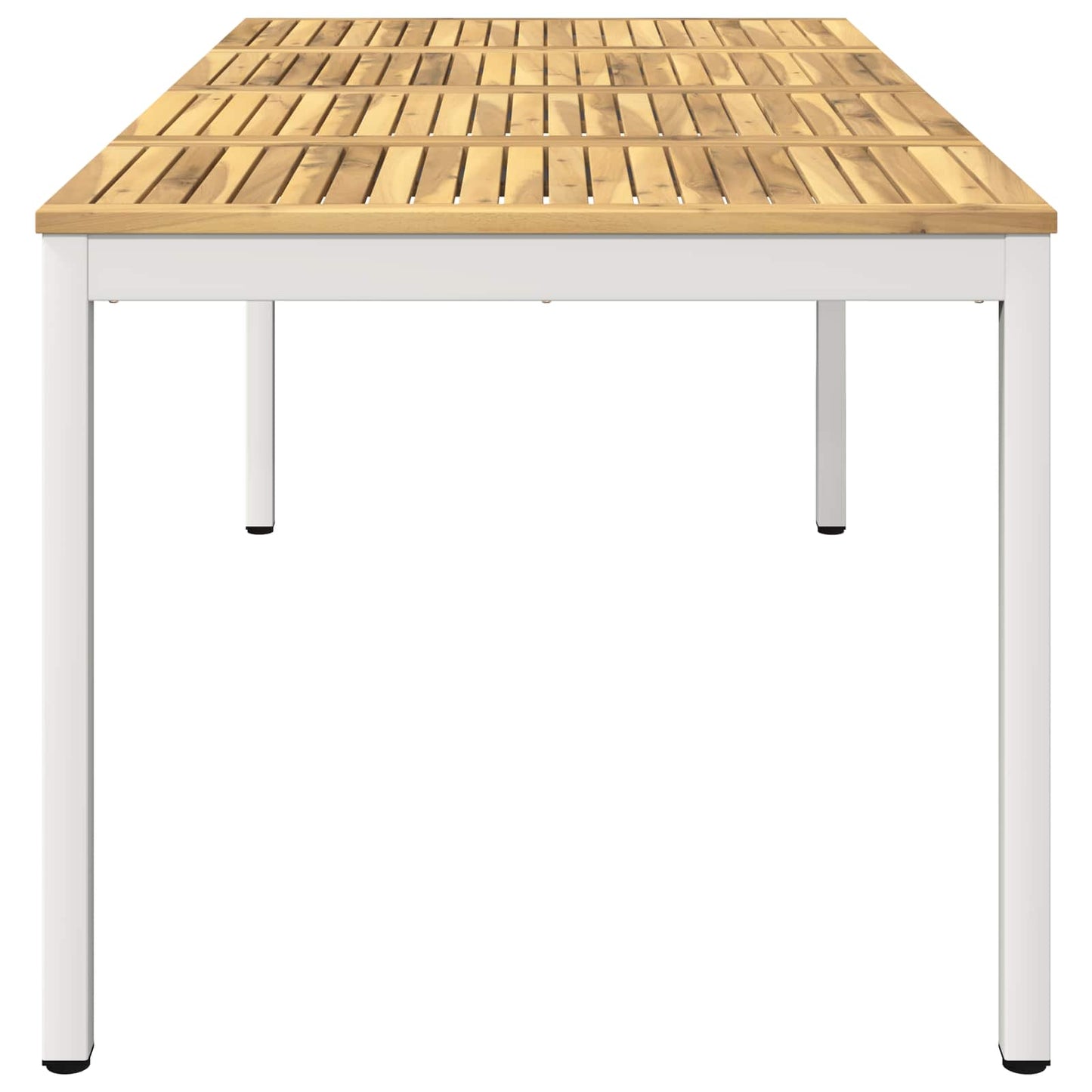 Tuindiner tafel Wit 180 x 88,5 x 75 cm Massief Acaciahout