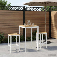 Tuinbar Tafel Wit 60 x 60,5 x 105 cm Massief Acaciahout