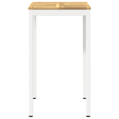 Tuinbar Tafel Wit 60 x 60,5 x 105 cm Massief Acaciahout