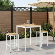 Tuinbar Tafel Wit 80 x 80,5 x 105 cm Massief Acaciahout