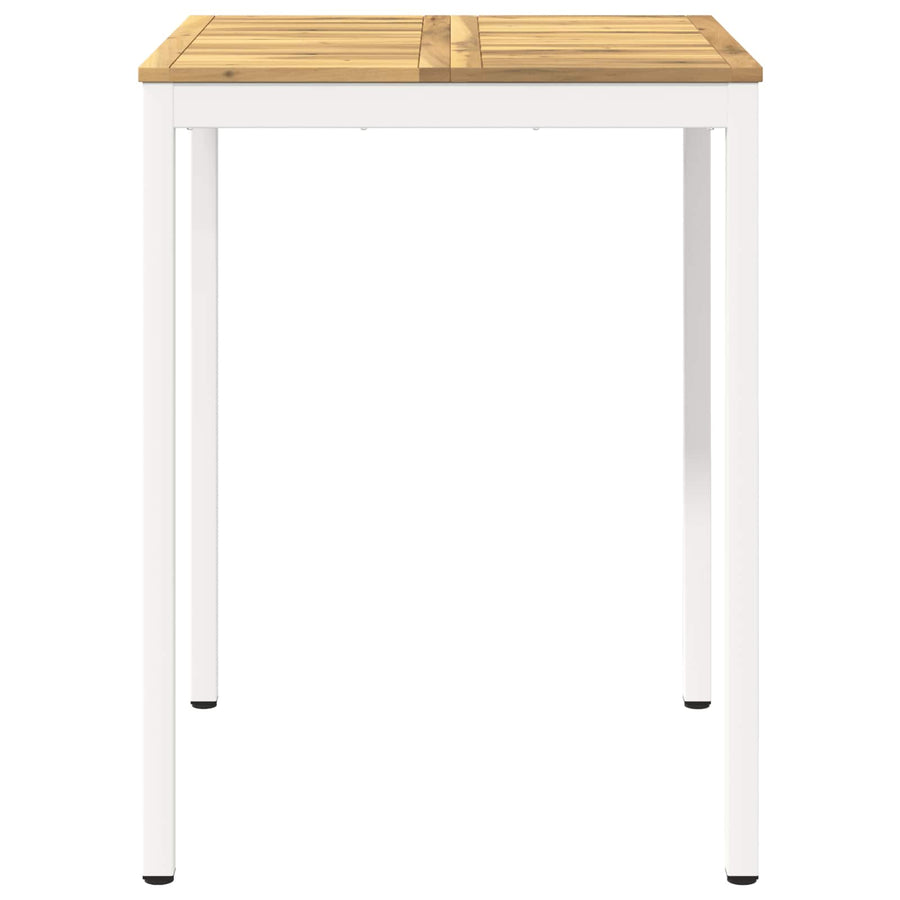 Tuinbar Tafel Wit 80 x 80,5 x 105 cm Massief Acaciahout