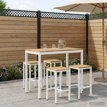 Tuinbar Tafel Wit 108,5 x 55 x 105 cm Massief Acaciahout