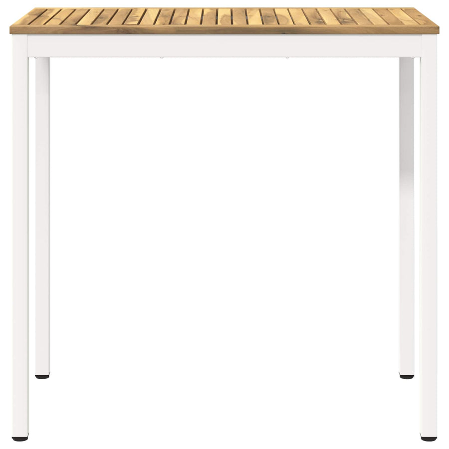 Tuinbar Tafel Wit 108,5 x 55 x 105 cm Massief Acaciahout