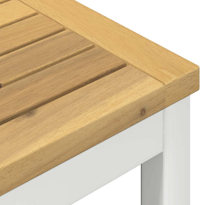 Tuinbar Tafel Wit 110 x 108,5 x 105 cm Massief Acaciahout