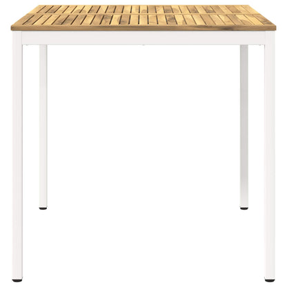 Tuinbar Tafel Wit 110 x 108,5 x 105 cm Massief Acaciahout