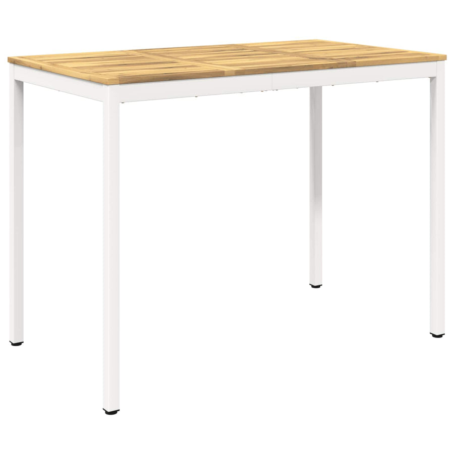 Tuinbar Tafel Wit 141 x 80,5 x 105 cm Massief Acaciahout
