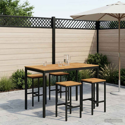 Tuinbar Tafel Wit en zwart 147 x 88,5 x 105 cm