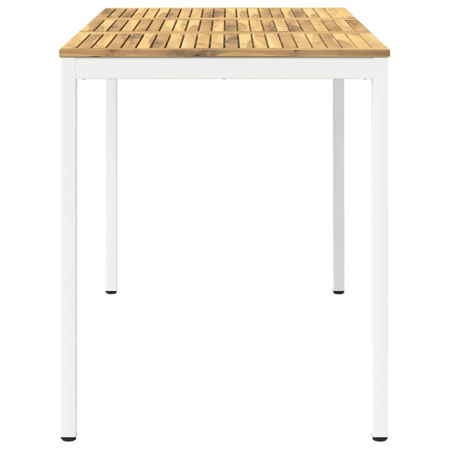 Tuinbar Tafel Wit 147 x 88,5 x 105 cm Massief Acaciahout