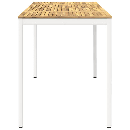Tuinbar Tafel Wit 180 x 88,5 x 105 cm Massief Acaciahout