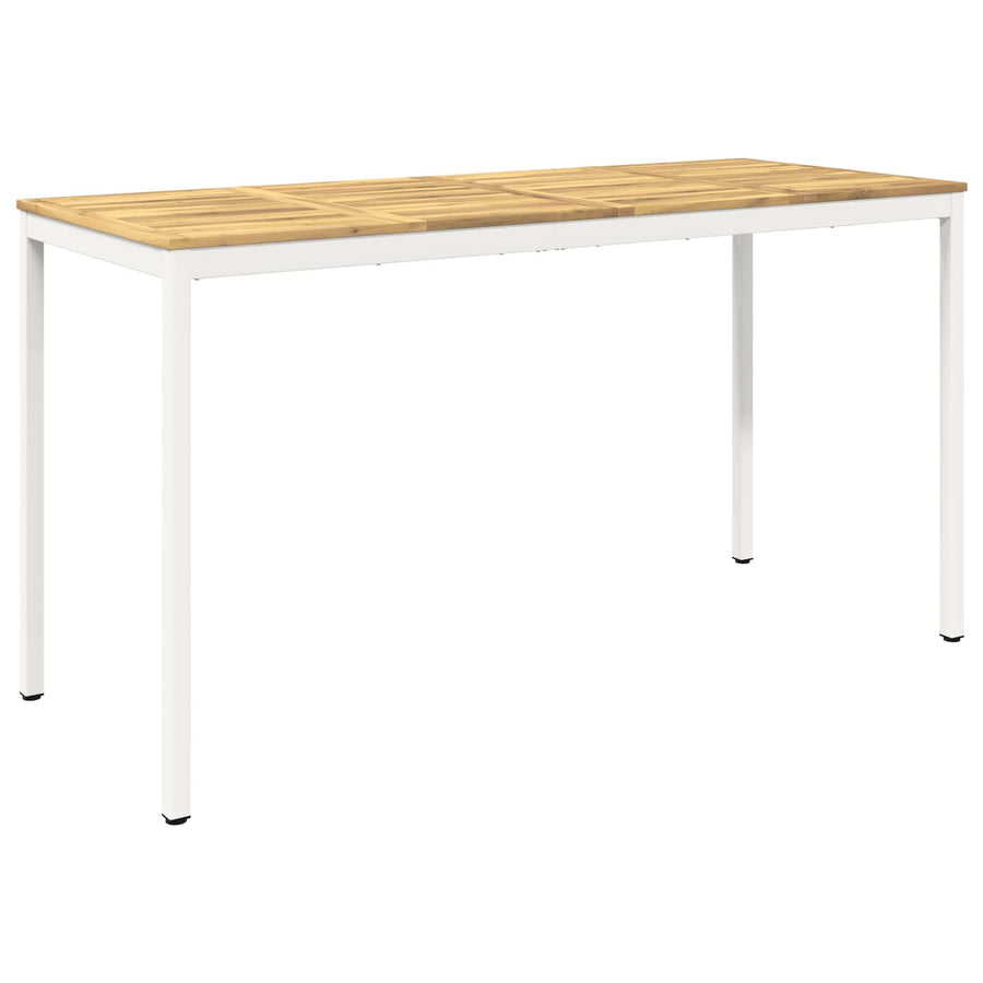 Tuinbar Tafel Wit 196 x 80,5 x 105 cm Massief Acaciahout