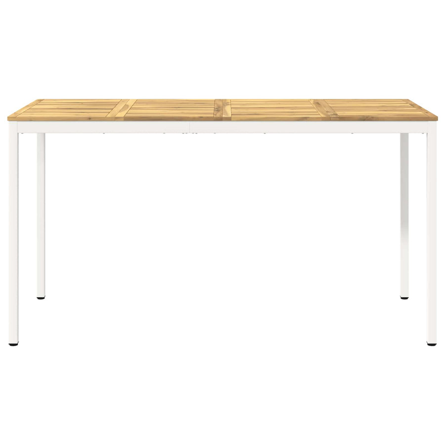 Tuinbar Tafel Wit 196 x 80,5 x 105 cm Massief Acaciahout