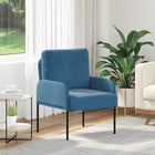 Bank 55 cm zitbreedte blauw multiplex