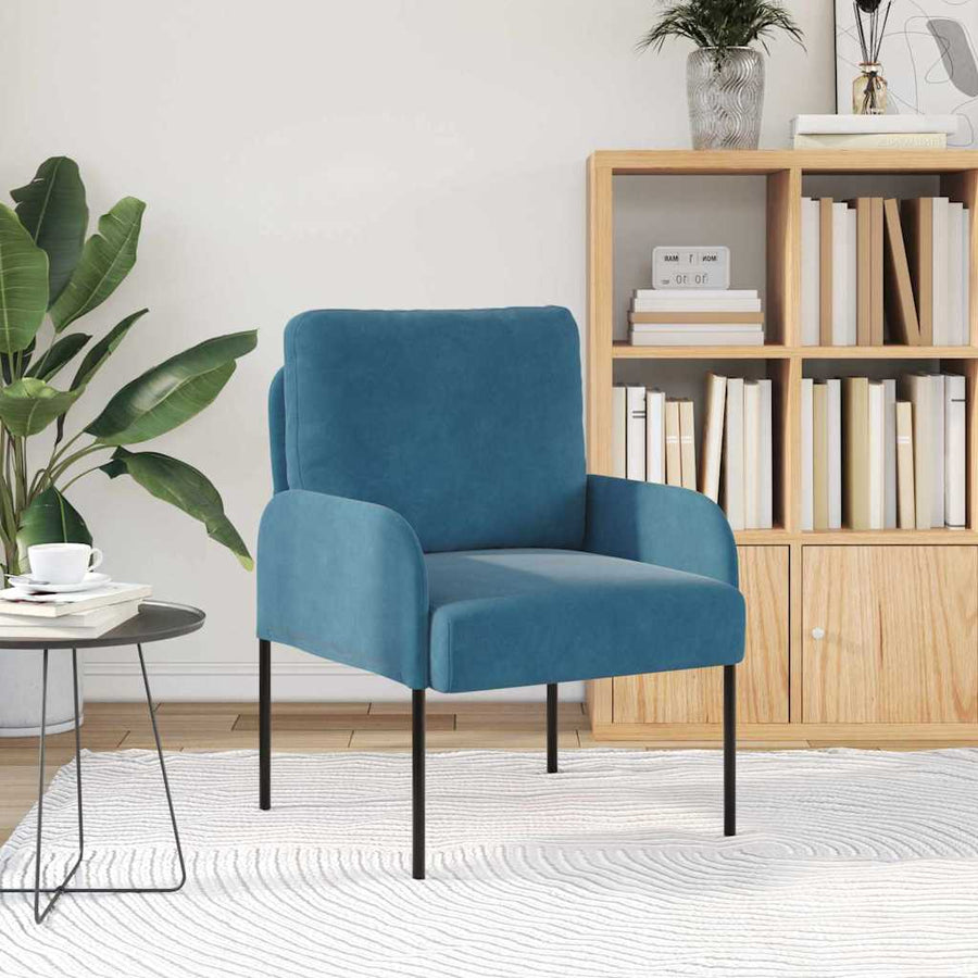 Banken met kussen 55cm Blauw Multiplex
