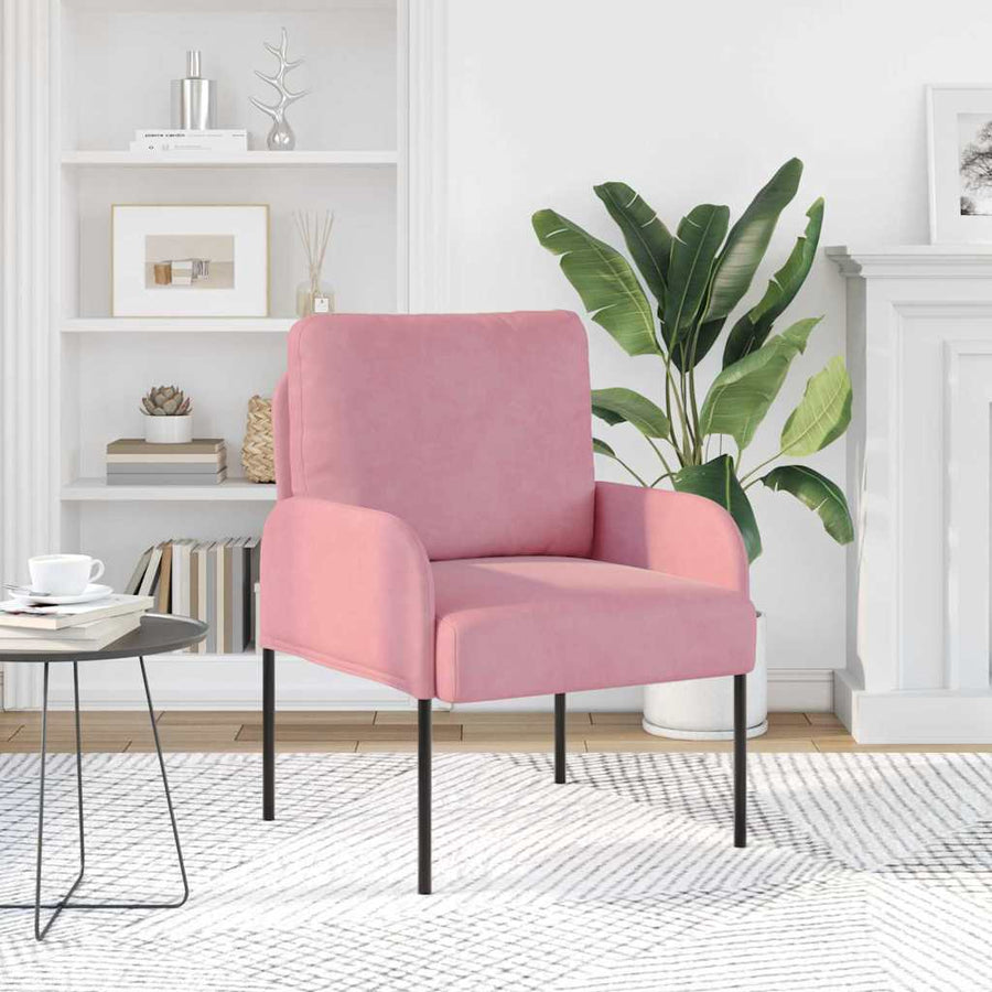 Banken met kussen 55cm Roze Multiplex