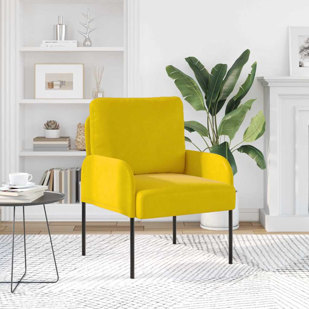 Banken met kussen 55cm Geel Multiplex