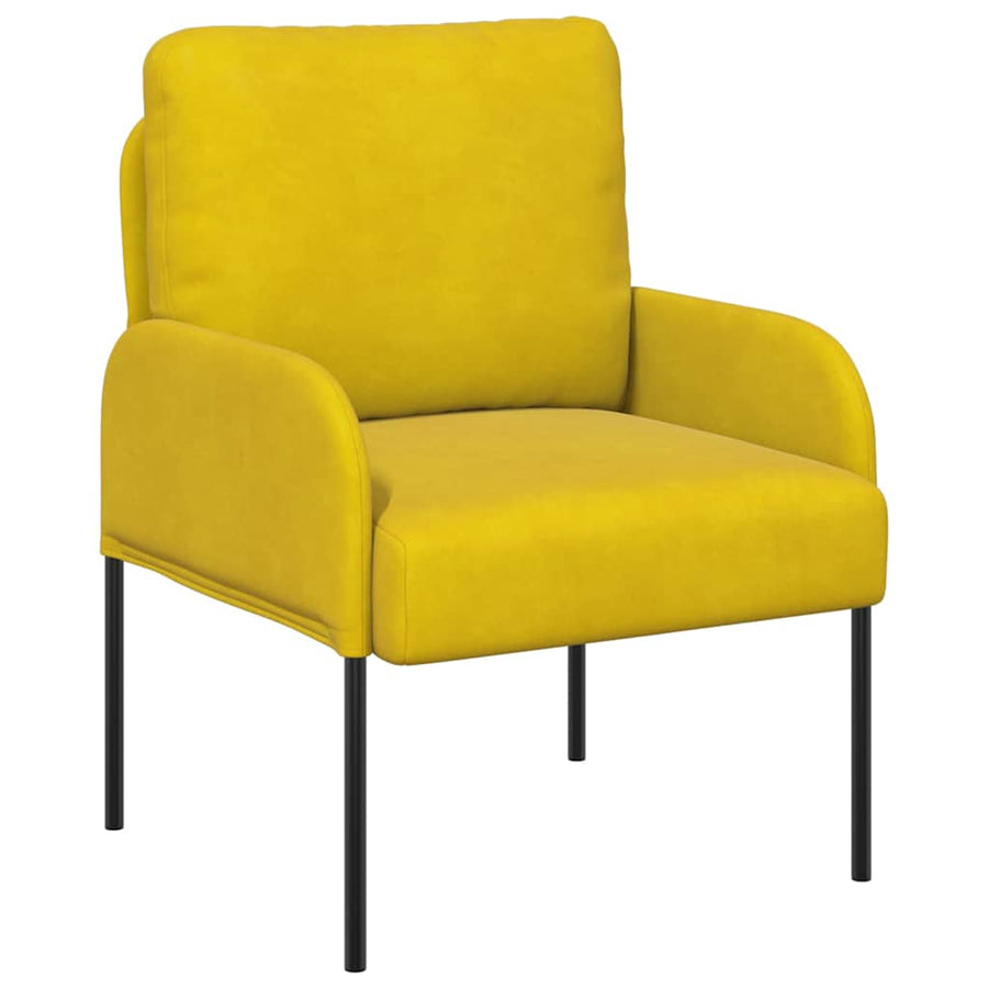 Banken met kussen 55cm Geel Multiplex